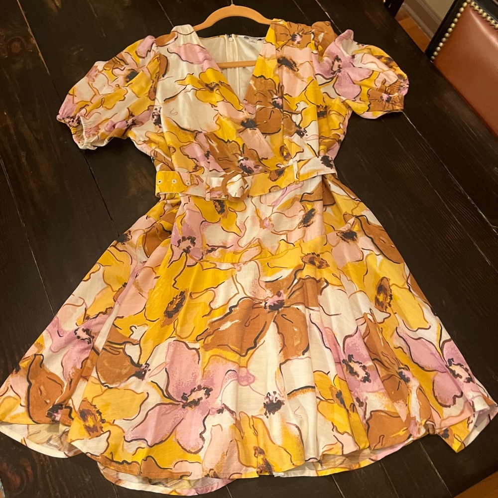 Floral Dress with Belt